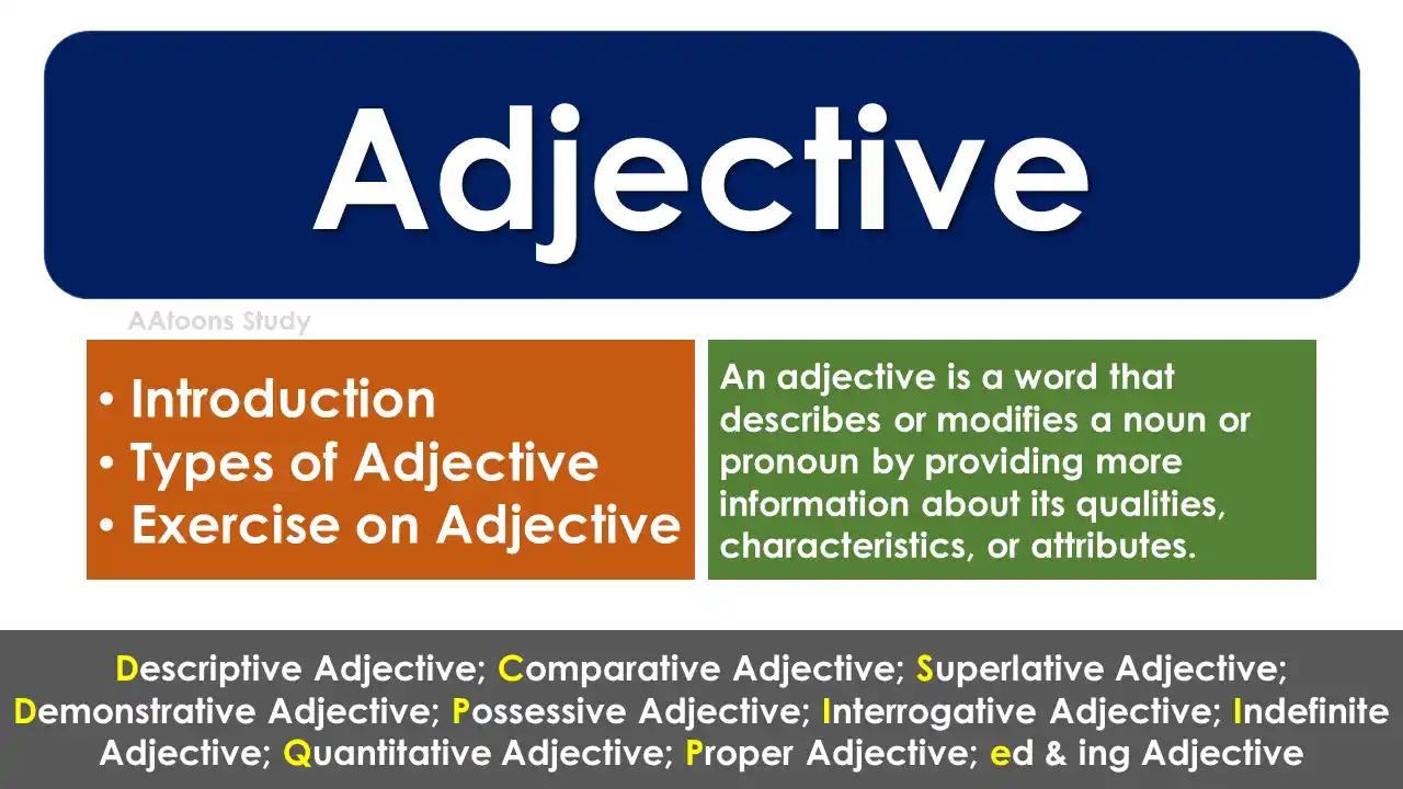 adjective-introduction-types-exercise-aatoons-study